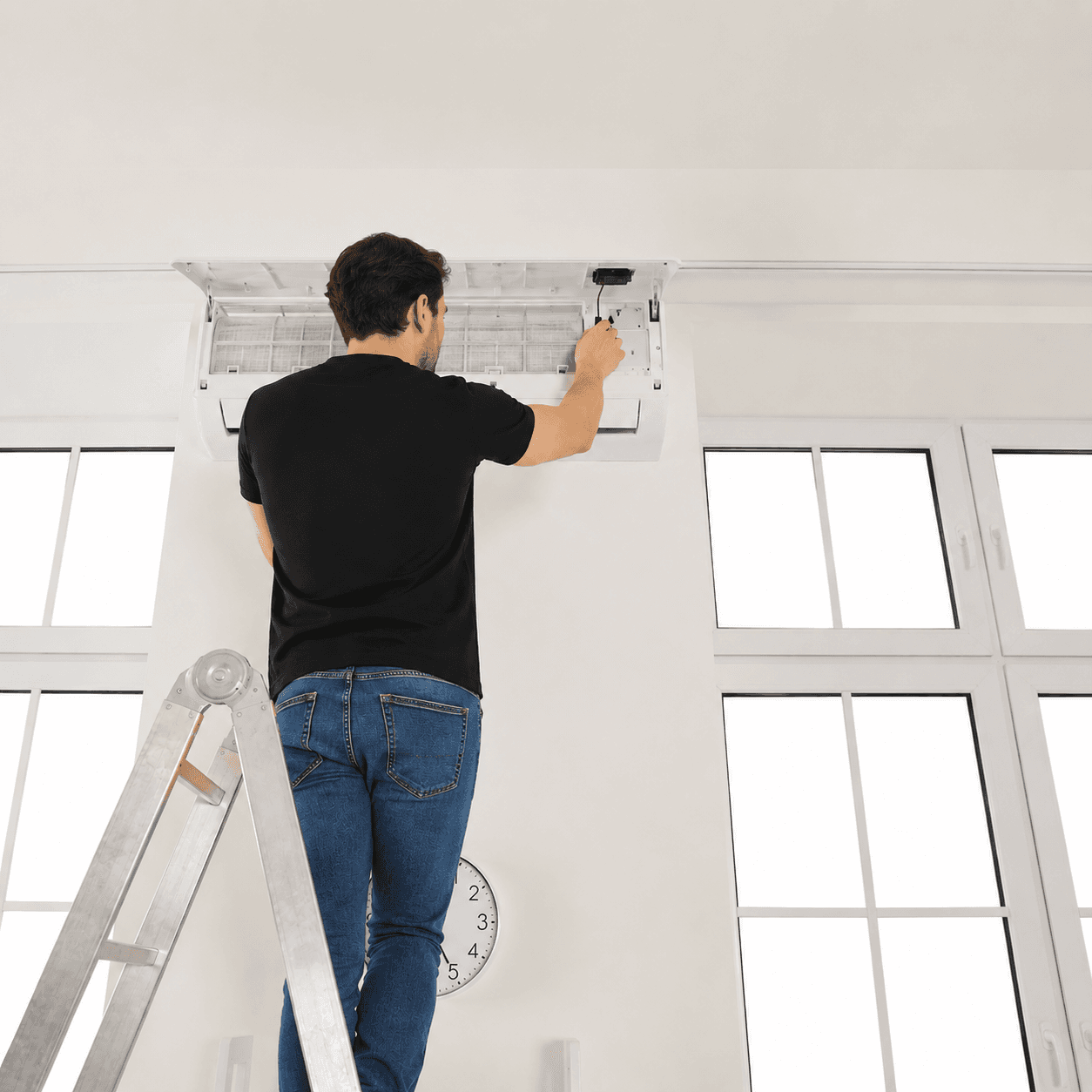 Maintenance professional performing property upkeep